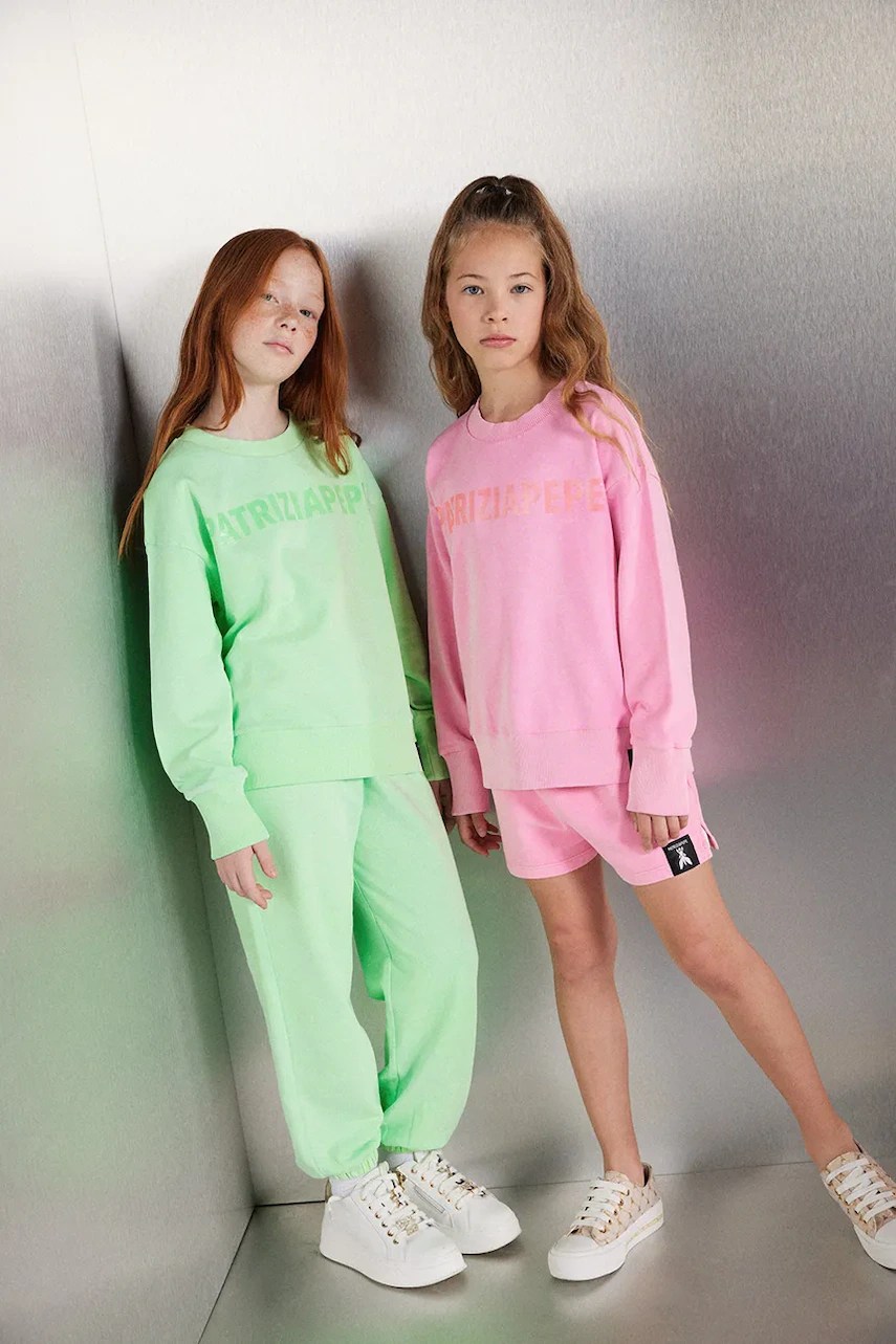 Hanorac de bumbac patrizia pepe pentru copii G604 Hanorac de bumbac patrizia pepe pentru copii G604