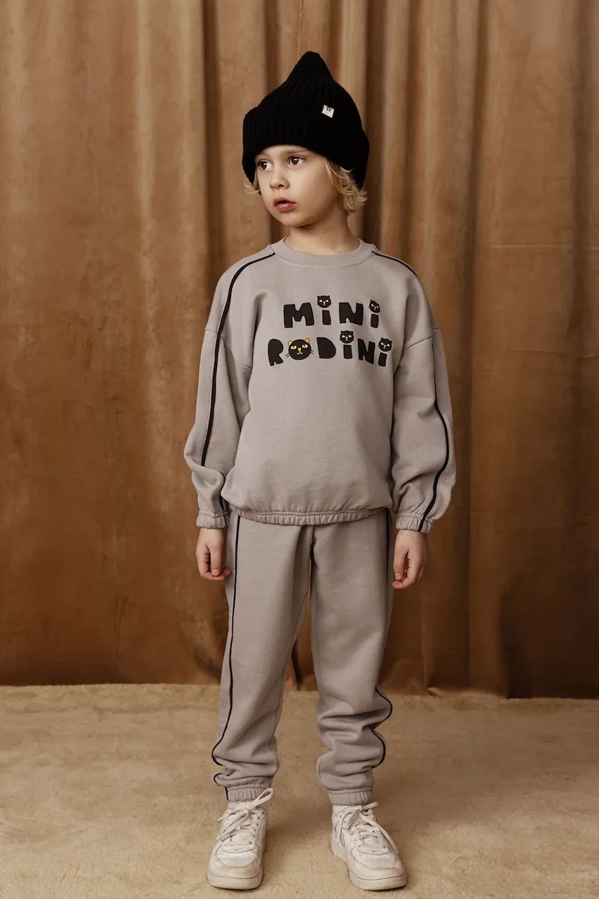 Hanorac de bumbac pentru copii Mini Rodini Cats Hanorac de bumbac pentru copii Mini Rodini Cats