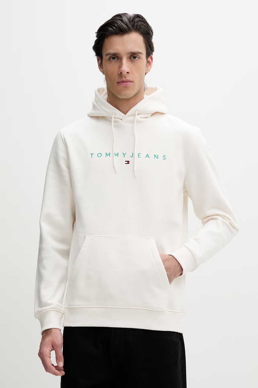 Hanorac bărbătesc cu glugă tommy jeans din bumbac Hanorac bărbătesc cu glugă tommy jeans din bumbac