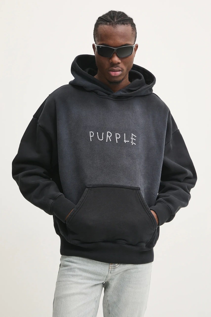 Hanorac din bumbac PURPLE BRAND HWT FLEECE PO HOODY Hanorac din bumbac PURPLE BRAND HWT FLEECE PO HOODY