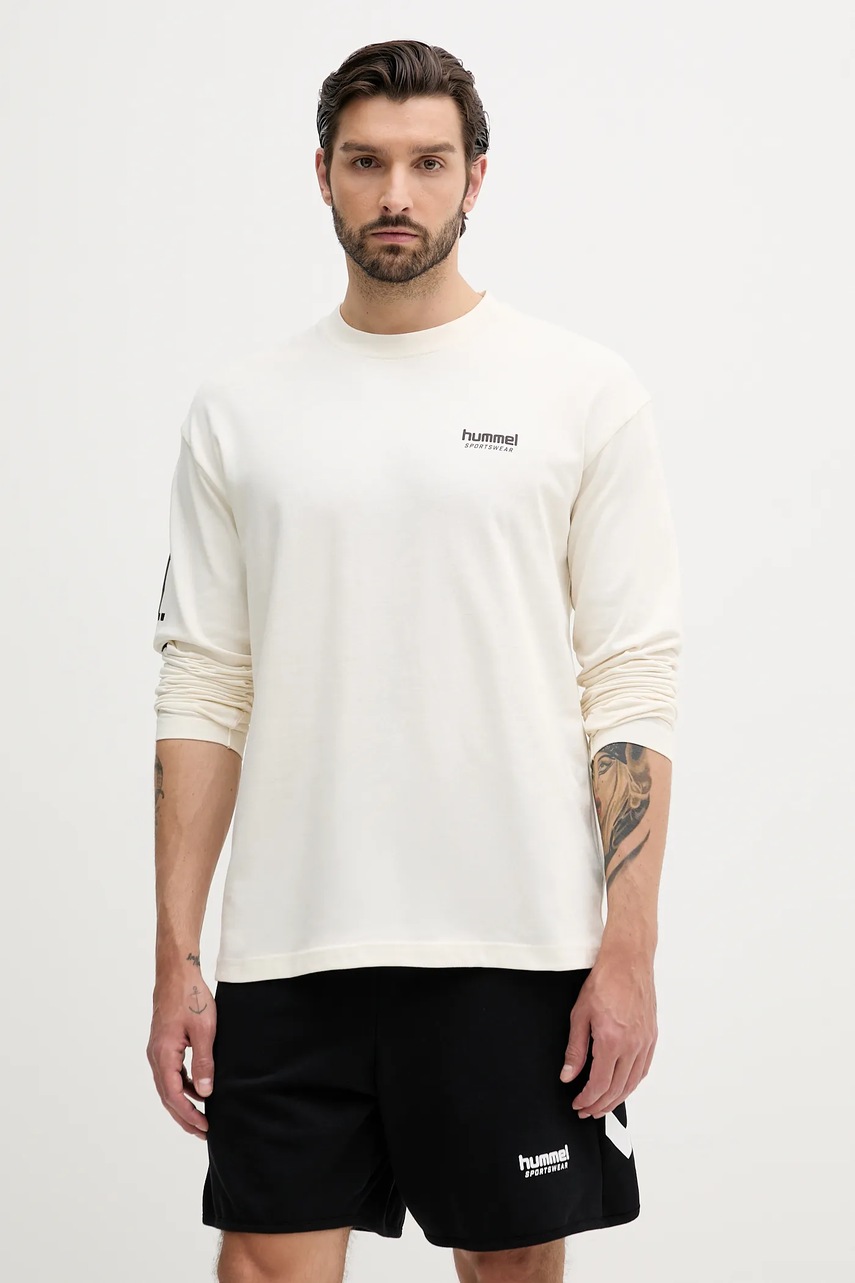Tricou hummel longsleeve din bumbac Tricou hummel longsleeve din bumbac