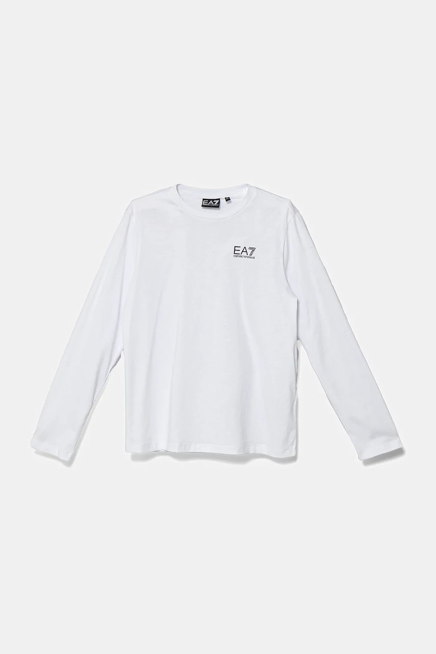 Tricou EA7 emporio armani mânecă lungă din bumbac pentru copii Tricou EA7 emporio armani mânecă lungă din bumbac pentru copii