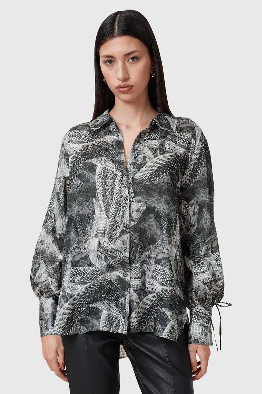 Cămașă AllSaints LEYLA din amestec de mătase Cămașă AllSaints LEYLA din amestec de mătase