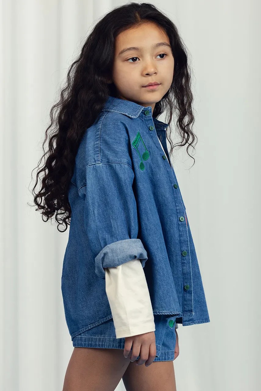 Cămășă din denim pentru copii mini rodini Cămășă din denim pentru copii mini rodini