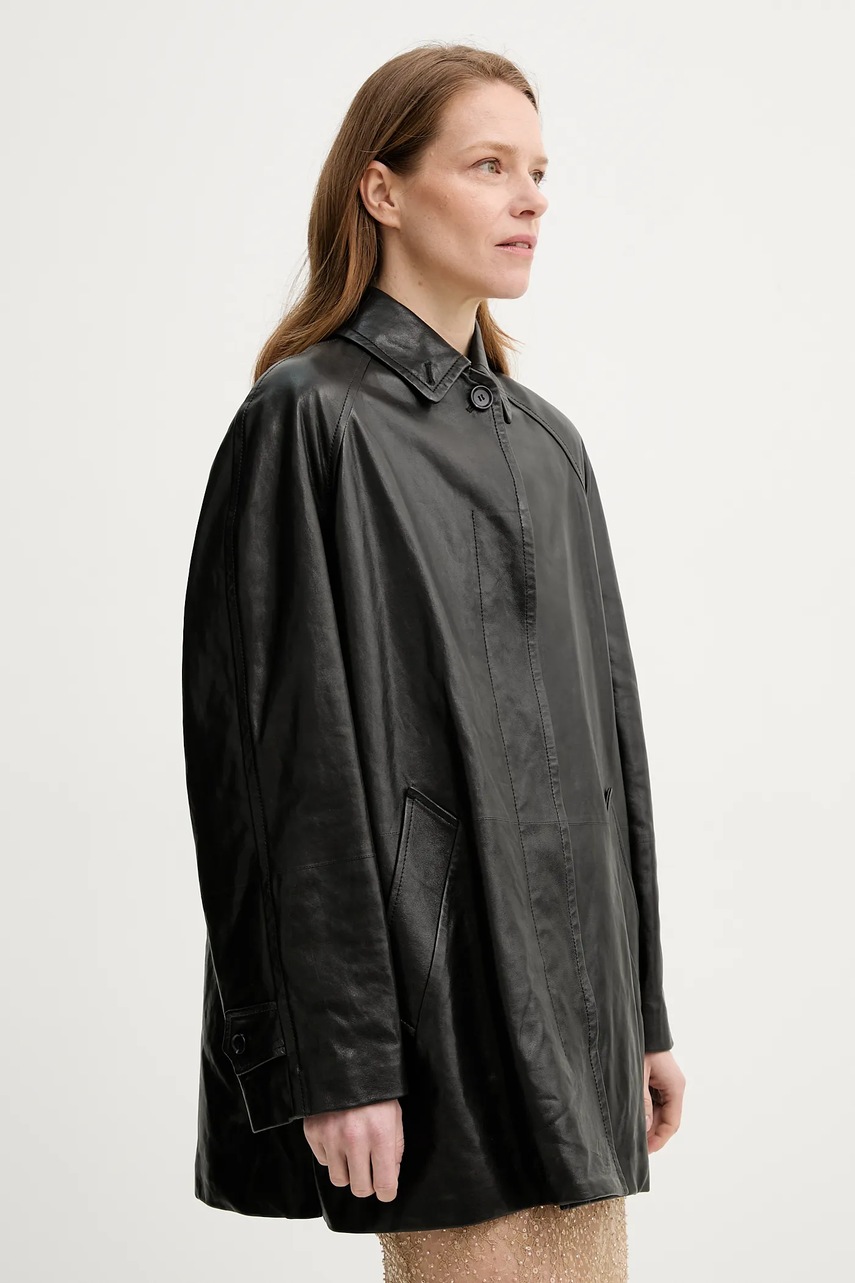 Bally – geacă de piele cu manșetă raglan Bally – geacă de piele cu manșetă raglan