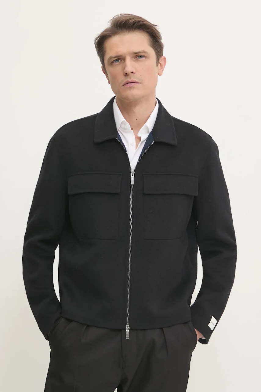 Calvin klein jachetă de cămașă din lână Calvin klein jachetă de cămașă din lână