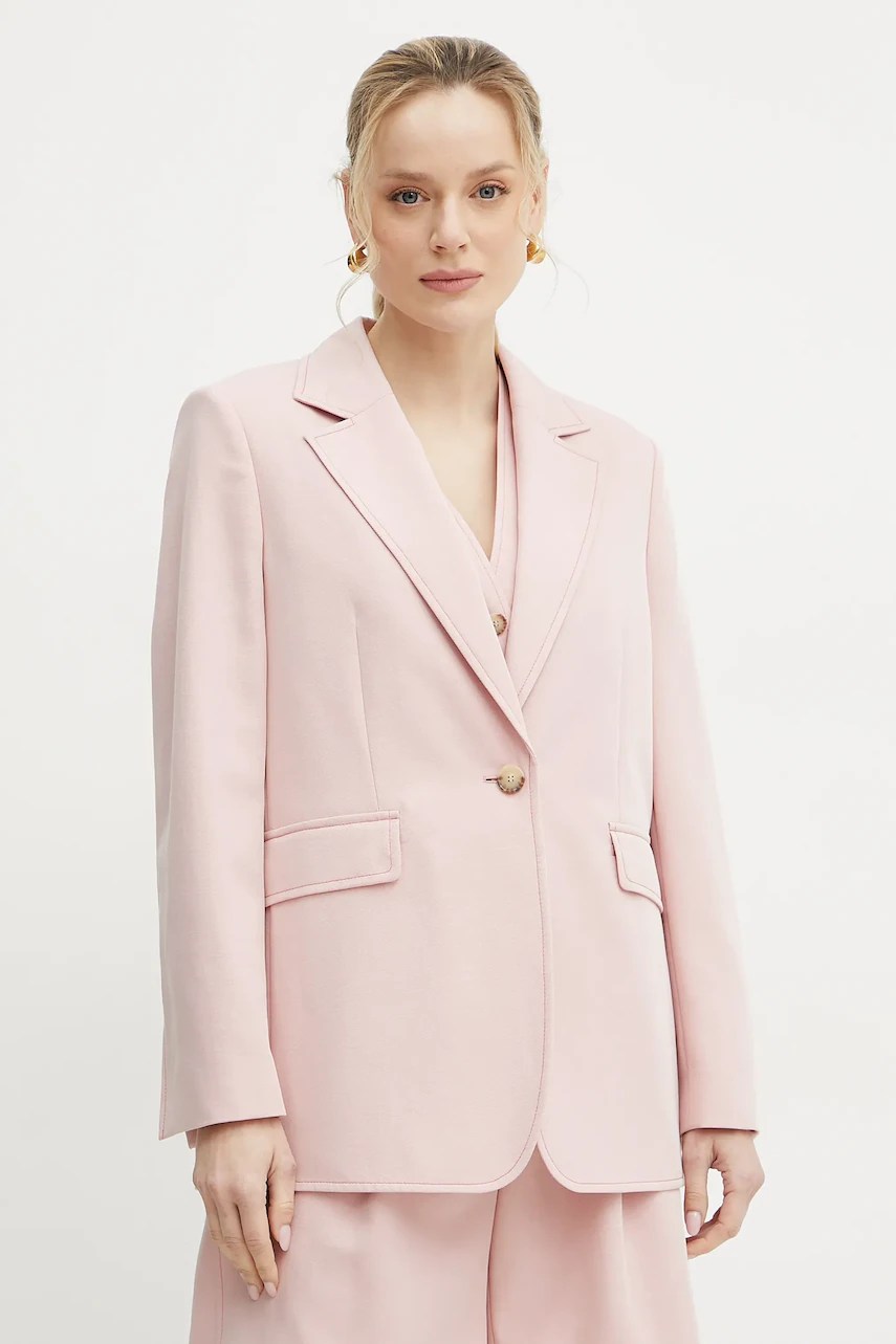 Blazer BOSS orange din amestec de in pentru femei Blazer BOSS orange din amestec de in pentru femei