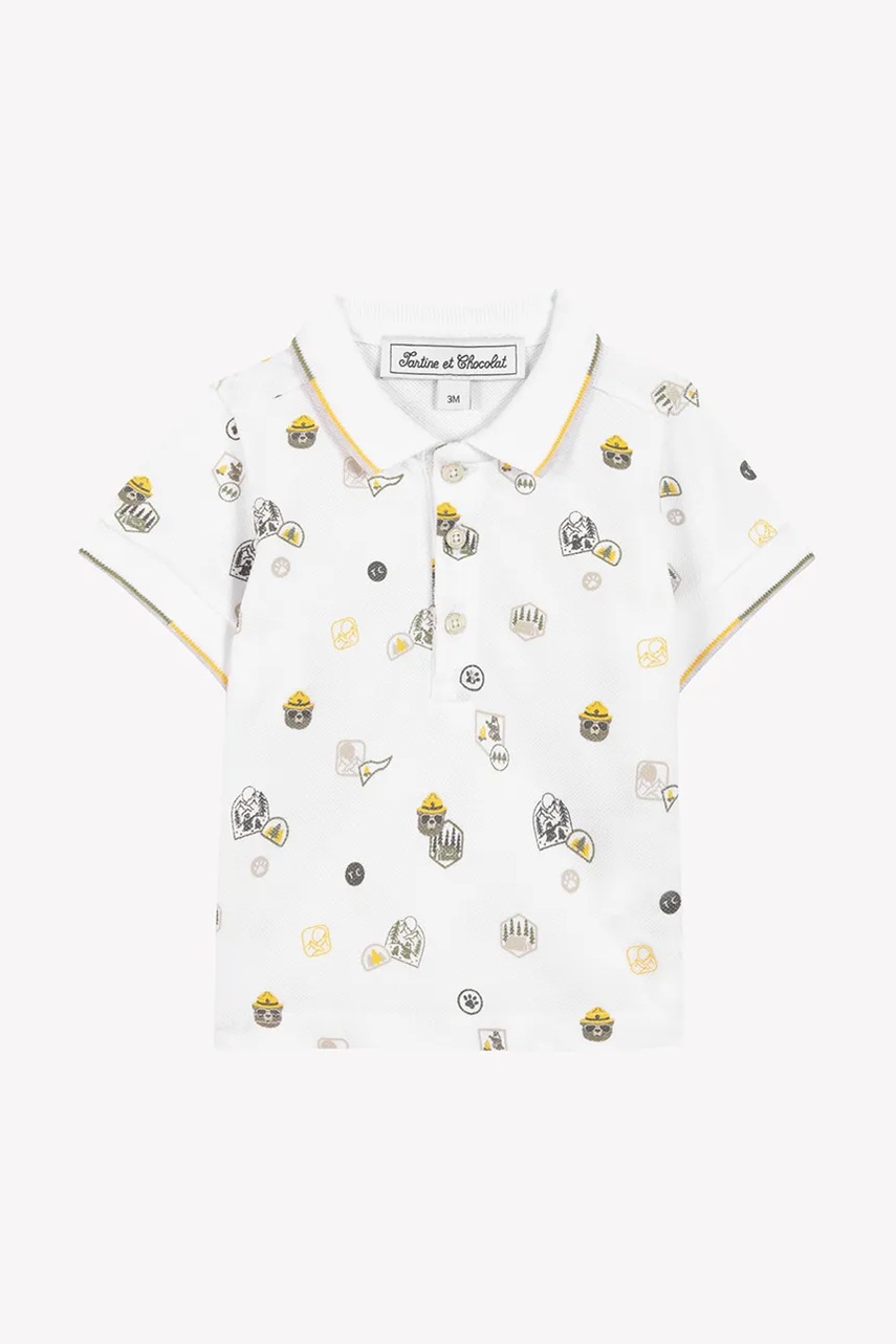 Tricouri polo pentru bebeluși tartine et chocolat din bumbac Tricouri polo pentru bebeluși tartine et chocolat din bumbac
