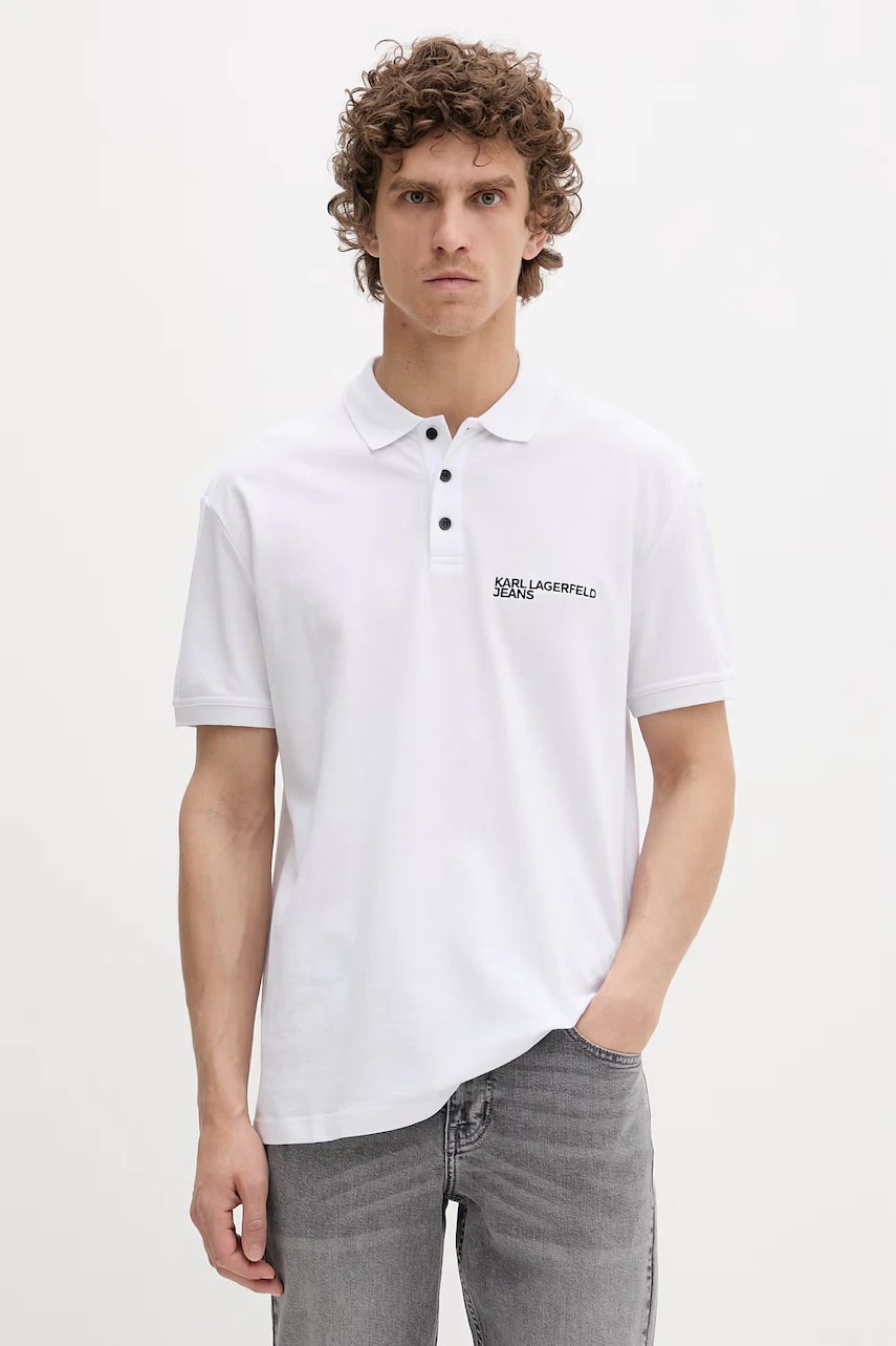 Jeans polo bărbătesc karl lagerfeld din bumbac Jeans polo bărbătesc karl lagerfeld din bumbac