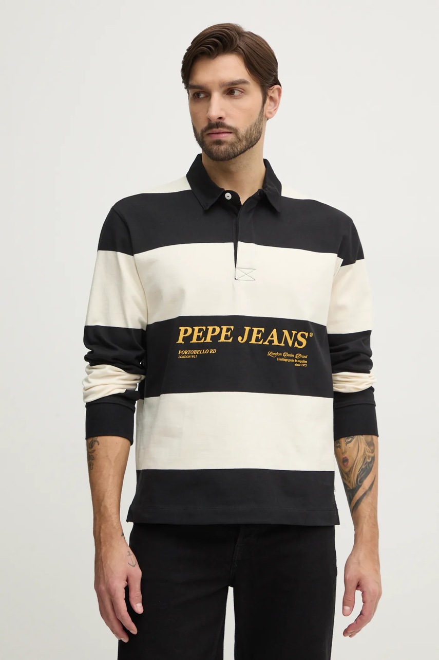 Tricou cu mânecă lungă pepe jeans BRANDON din bumbac Tricou cu mânecă lungă pepe jeans BRANDON din bumbac