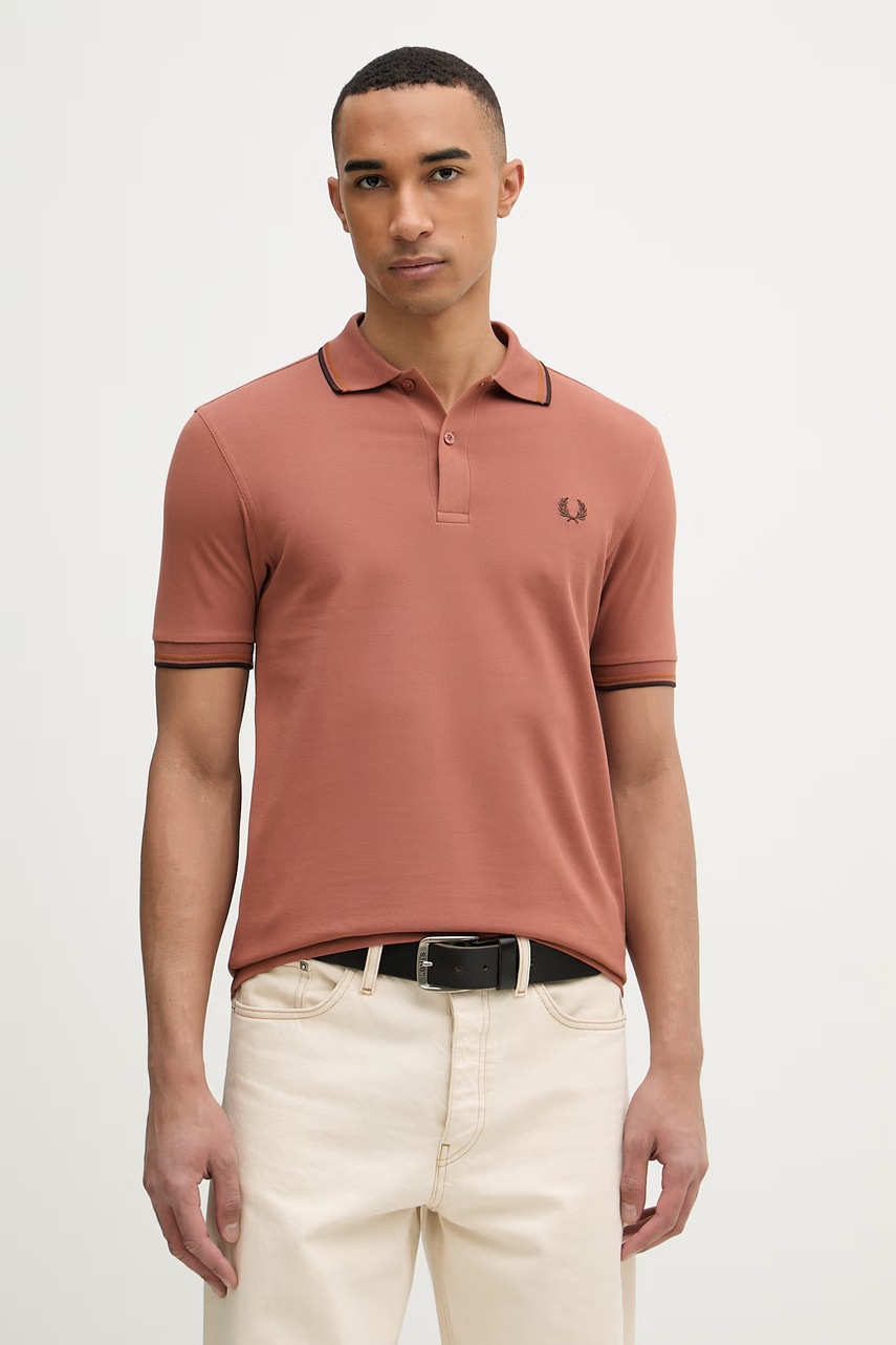 Tricou polo bărbătesc fred perry din bumbac Tricou polo bărbătesc fred perry din bumbac