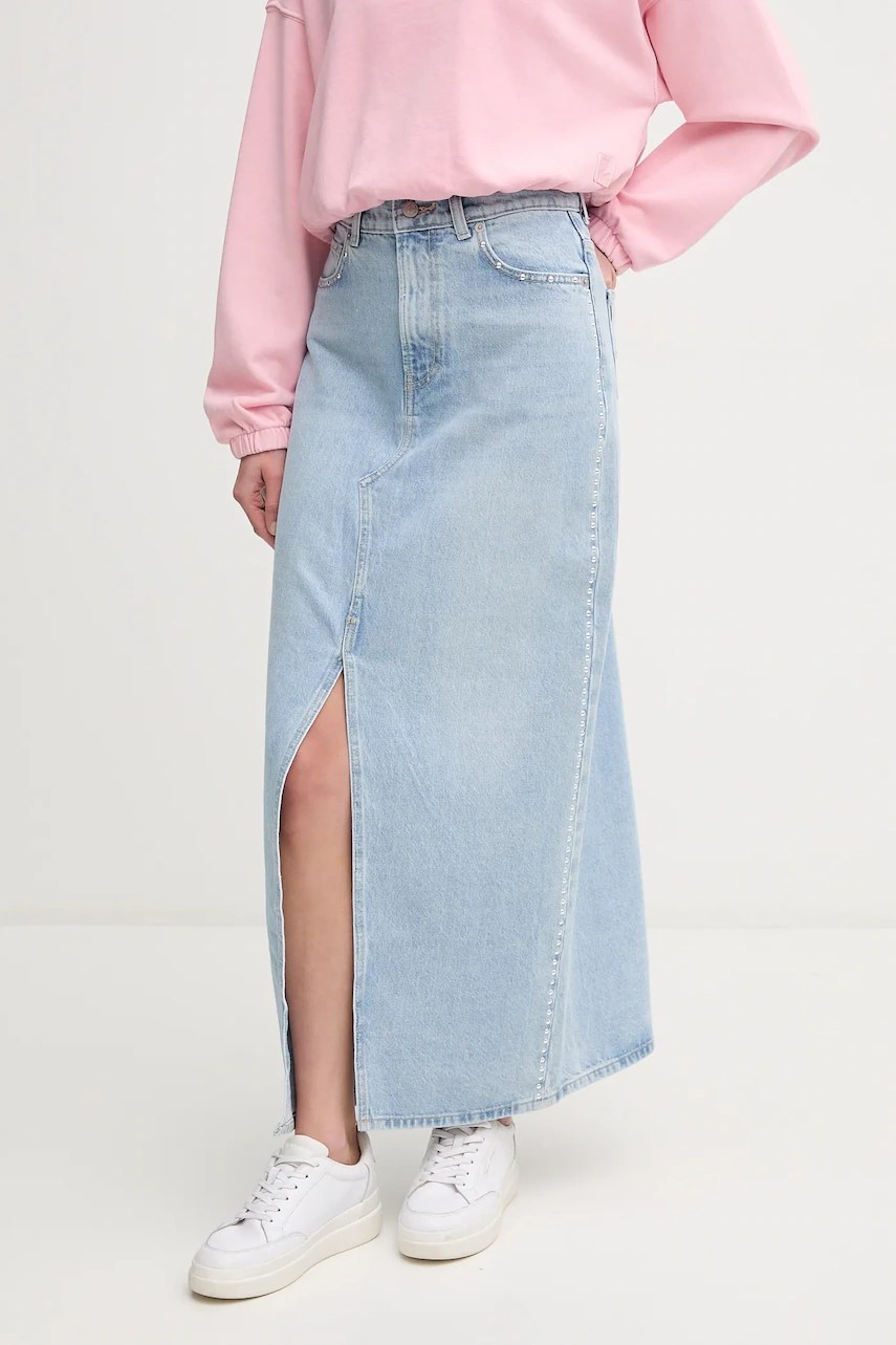 Fustă MAXI denim pepe jeans cu stifturi Fustă MAXI denim pepe jeans cu stifturi