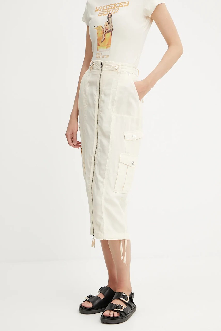 Fustă guess din amestec de in CASEY Fustă guess din amestec de in CASEY