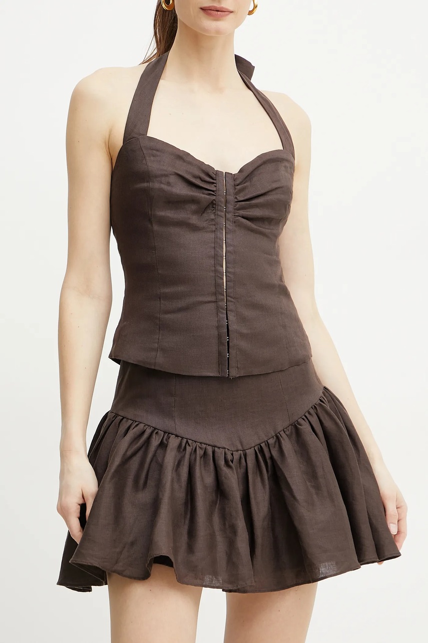 Fustă bardot din in – AMORETTE Fustă bardot din in – AMORETTE