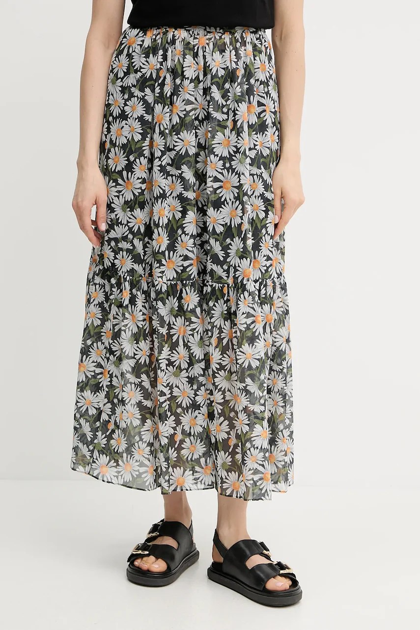 Fustă de mătase weekend max mara, model floral Fustă de mătase weekend max mara, model floral