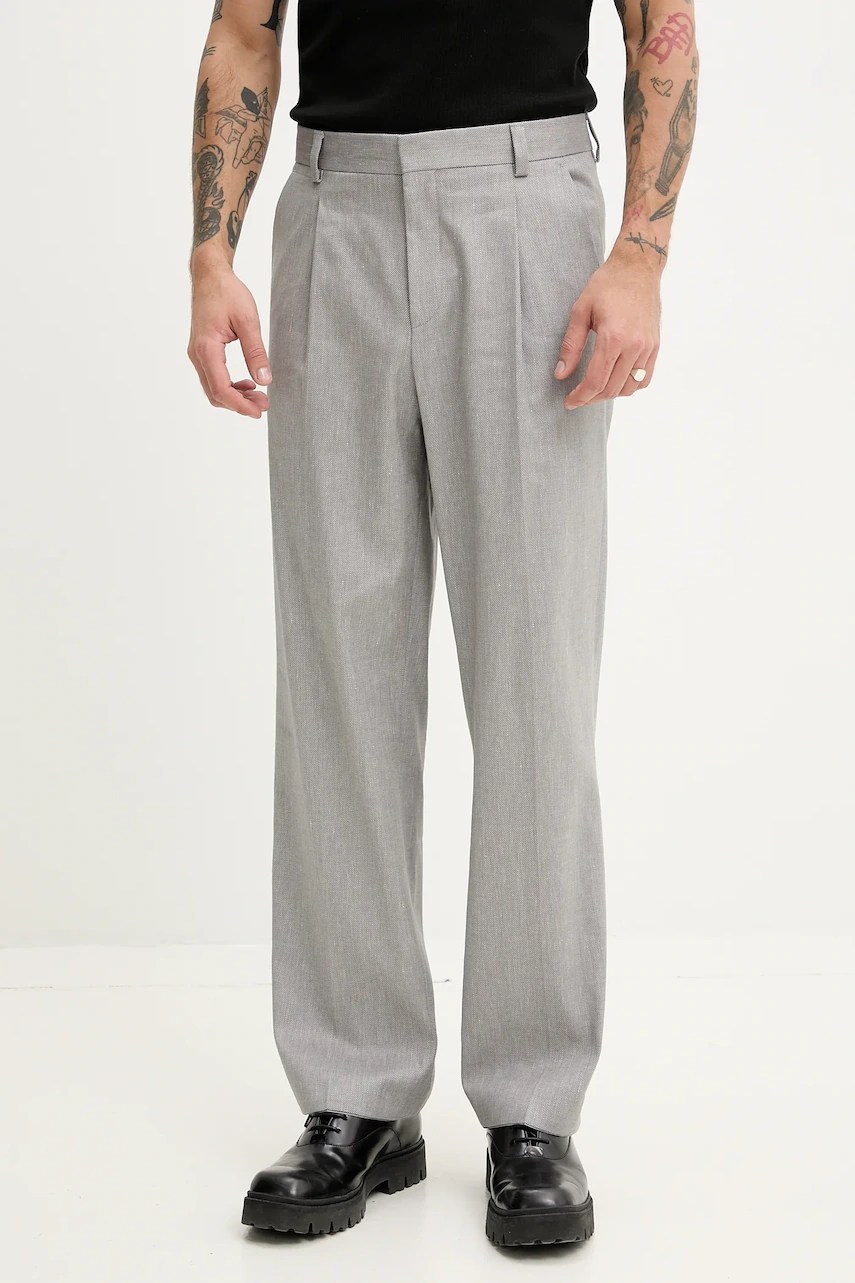 Pantaloni HUGO din amestec de in Pantaloni HUGO din amestec de in