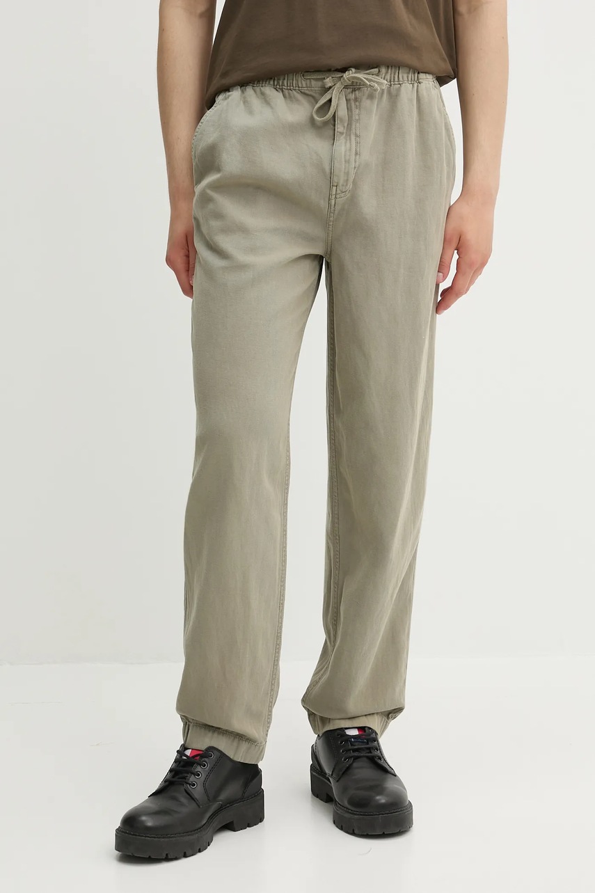 Pantaloni superdry din amestec de in Pantaloni superdry din amestec de in
