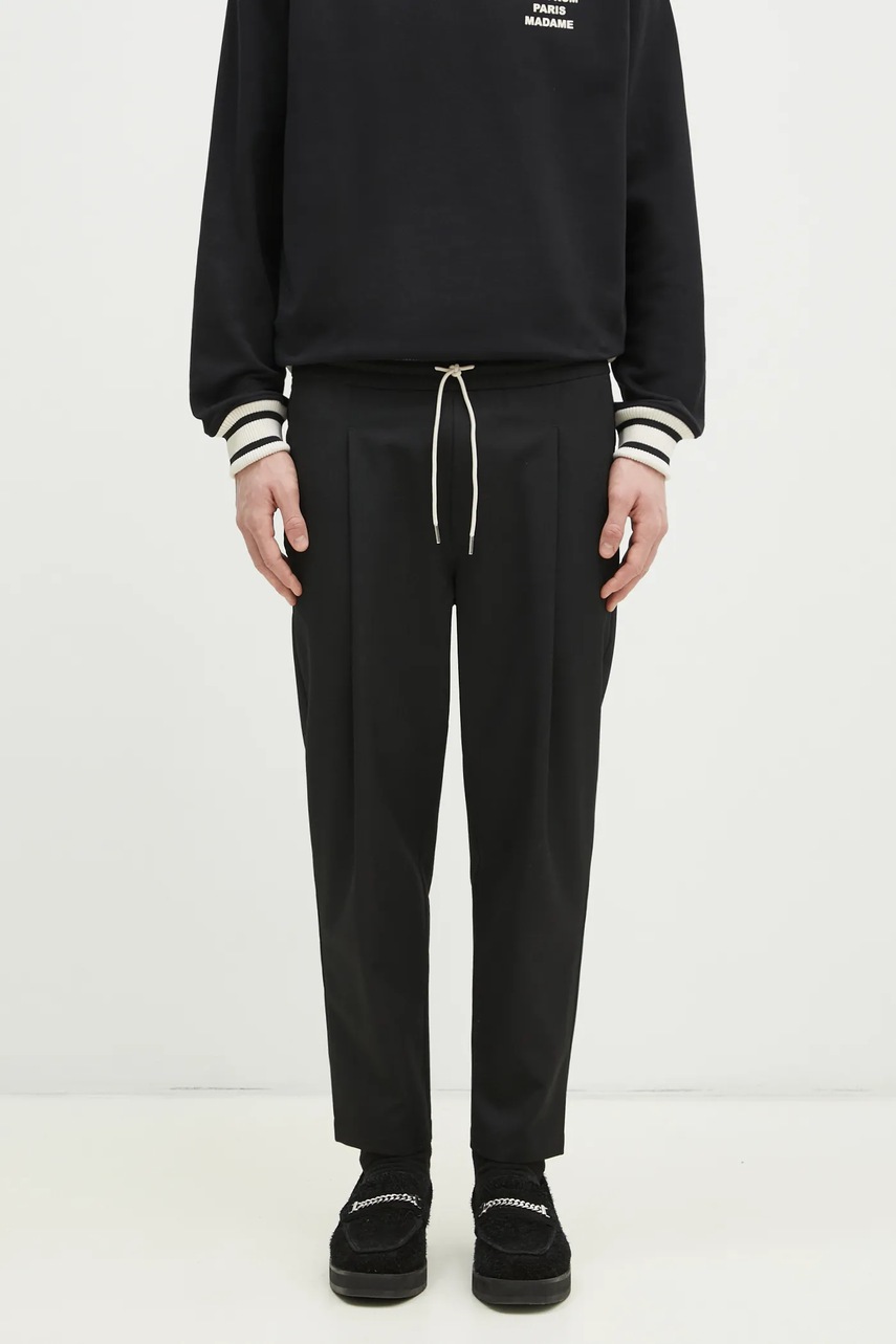 Pantaloni din lână Le Pantalon Cropped de la drôle de monsieur Pantaloni din lână Le Pantalon Cropped de la drôle de monsieur