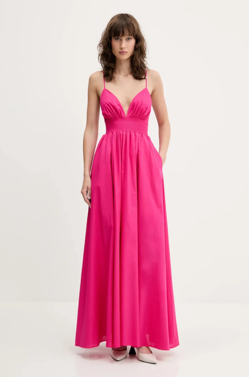 Hugo rochie din bumbac cu lungime de 147 cm Hugo rochie din bumbac cu lungime de 147 cm