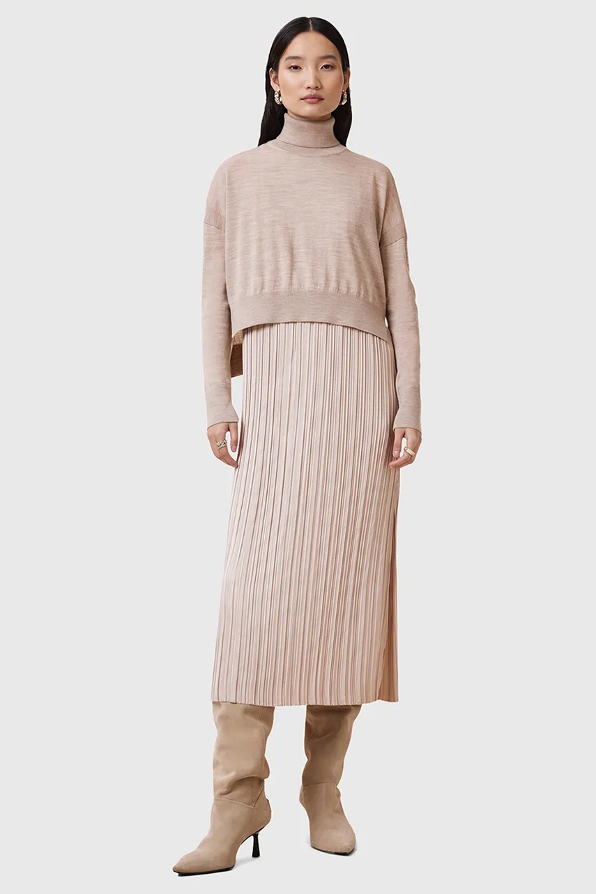 Allsaints rochie și pulover VITTORIA Allsaints rochie și pulover VITTORIA