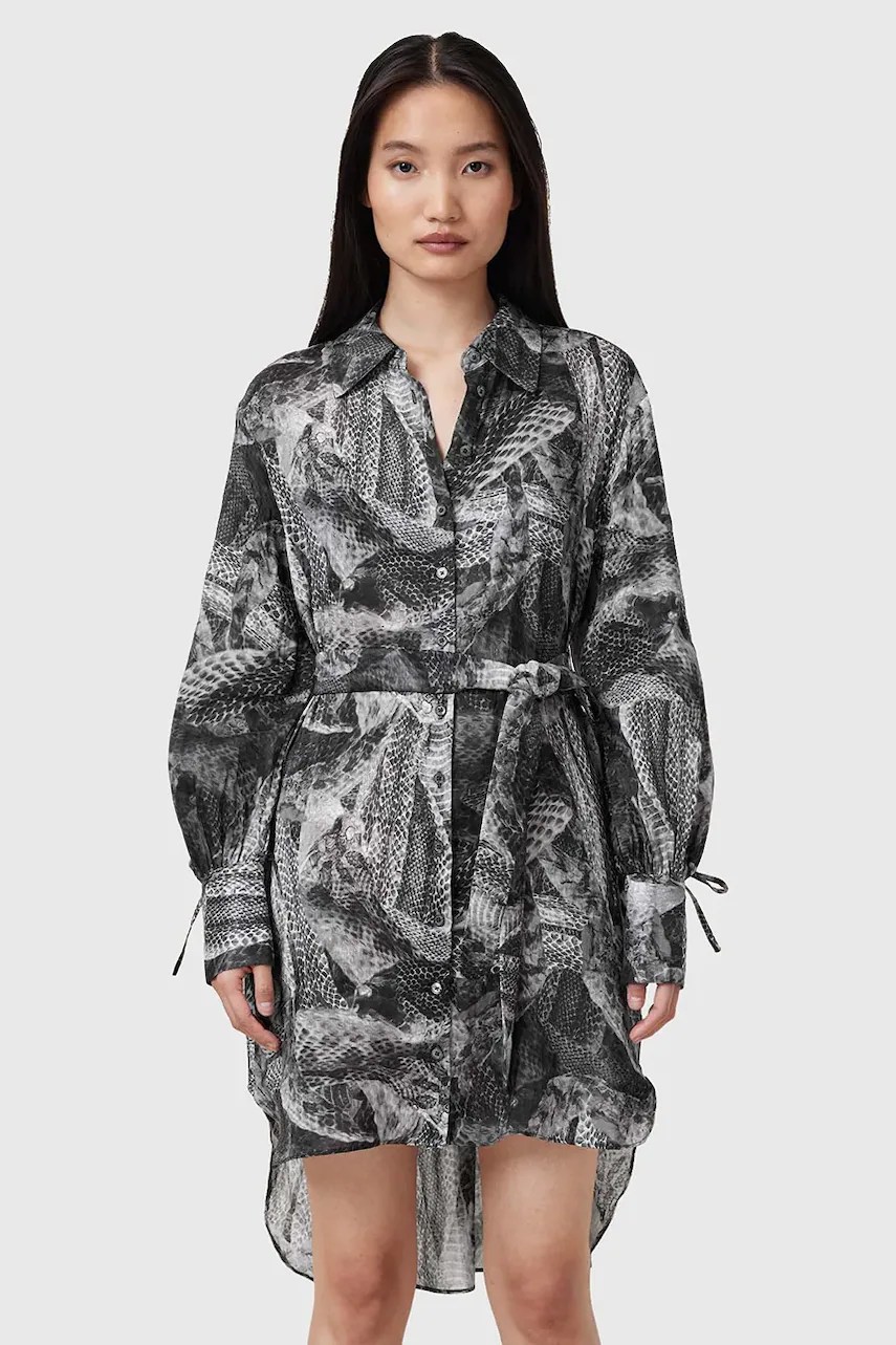 Rochie AllSaints LEYLA din amestec de mătase Rochie AllSaints LEYLA din amestec de mătase