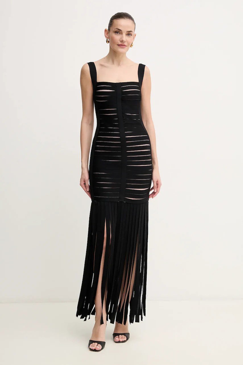 Herve leger rochie Alessandra cu franjuri Herve leger rochie Alessandra cu franjuri