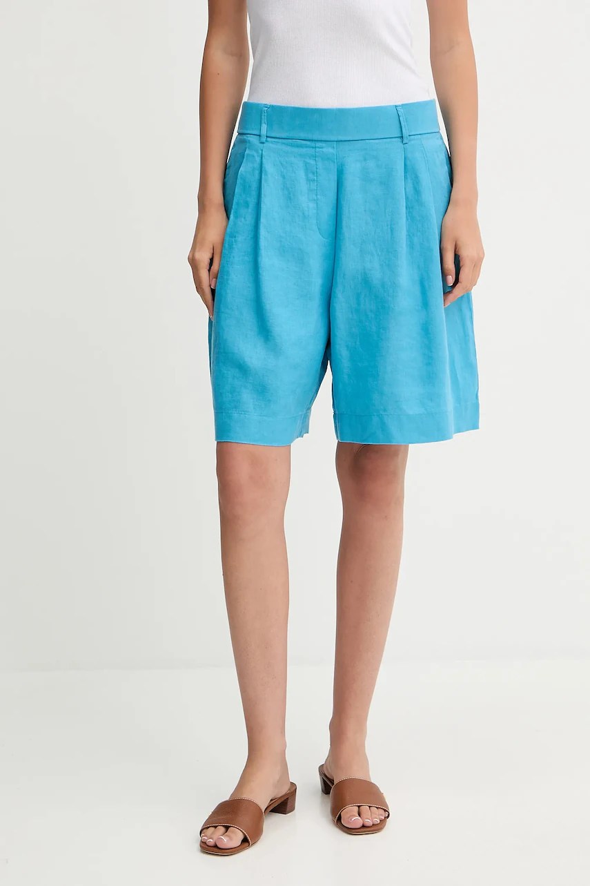 Pantaloni scurți din in benetton – green b Pantaloni scurți din in benetton - green b