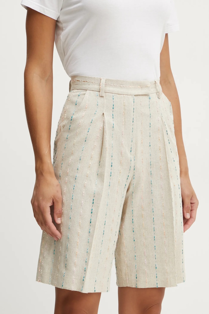Pantaloni scurți din amestec de in – Fracomina Pantaloni scurți din amestec de in – Fracomina