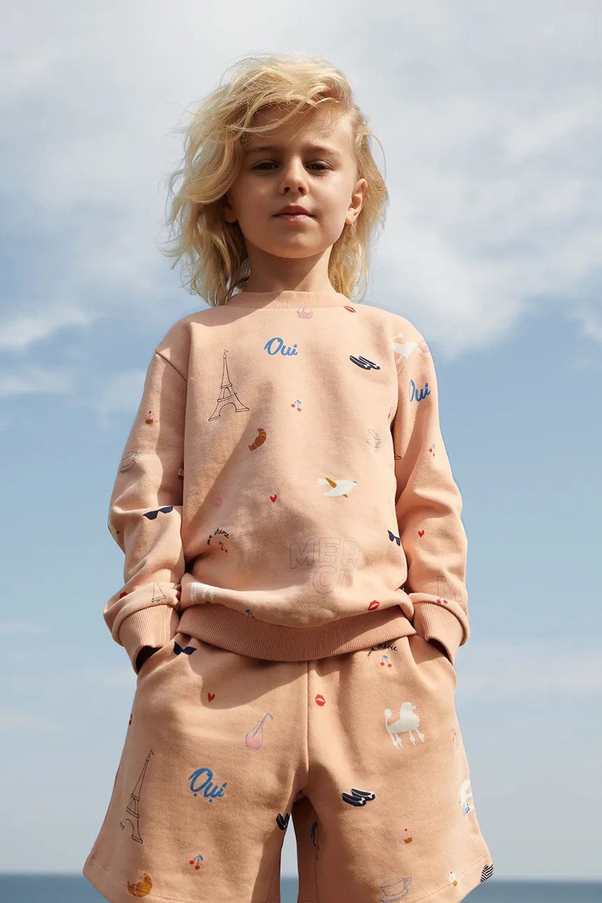 Pantaloni scurți din bumbac pentru copii Gram Printed Sweatshorts Pantaloni scurți din bumbac pentru copii Gram Printed Sweatshorts