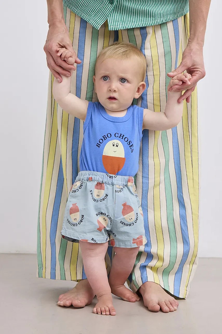 Bobo choses pantaloni scurți pentru băieți din bumbac Morning Egg Bobo choses pantaloni scurți pentru băieți din bumbac Morning Egg