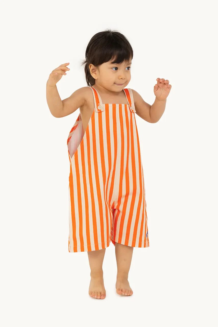 Tinycottons pantaloni scurți pentru copii STRIPED SHORT DUNGAREE Tinycottons pantaloni scurți pentru copii STRIPED SHORT DUNGAREE