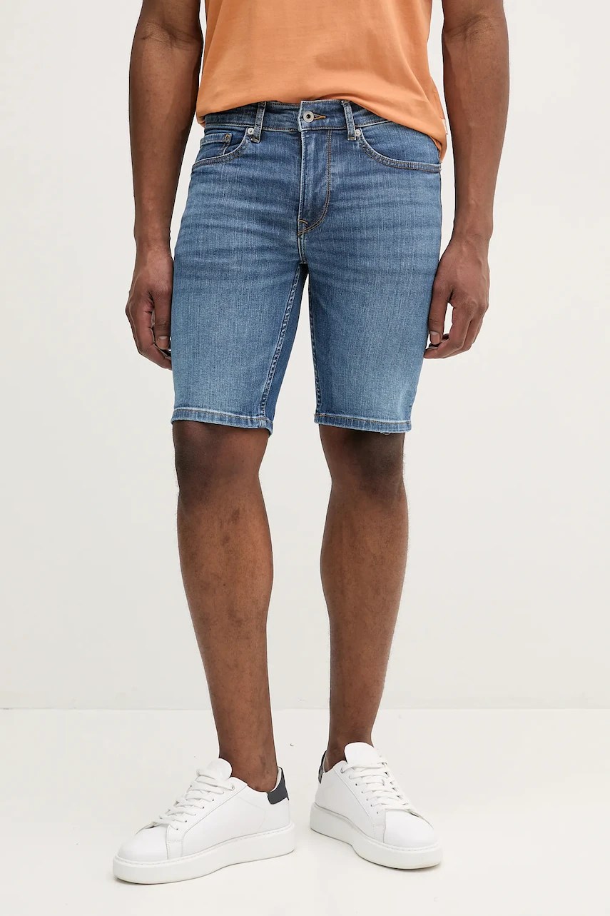 Pantaloni scurți jeans pepe jeans SLIM SHORT HATCH Pantaloni scurți jeans pepe jeans SLIM SHORT HATCH