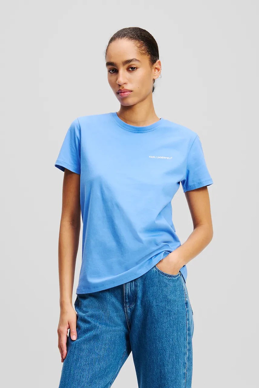 Tricou din bumbac ESSENTIAL de la karl lagerfeld Tricou din bumbac ESSENTIAL de la karl lagerfeld