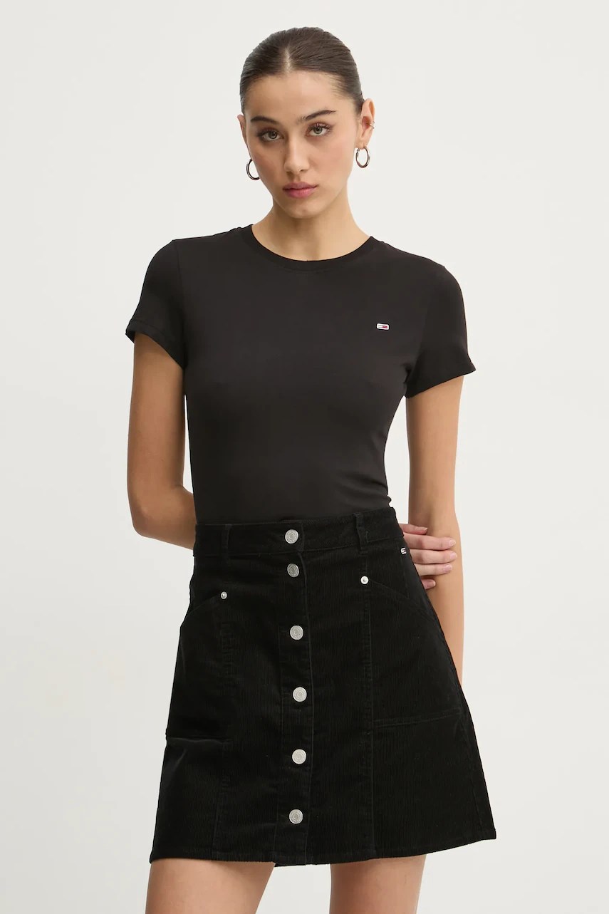 Tricou basic tommy jeans pentru damă din bumbac Tricou basic tommy jeans pentru damă din bumbac