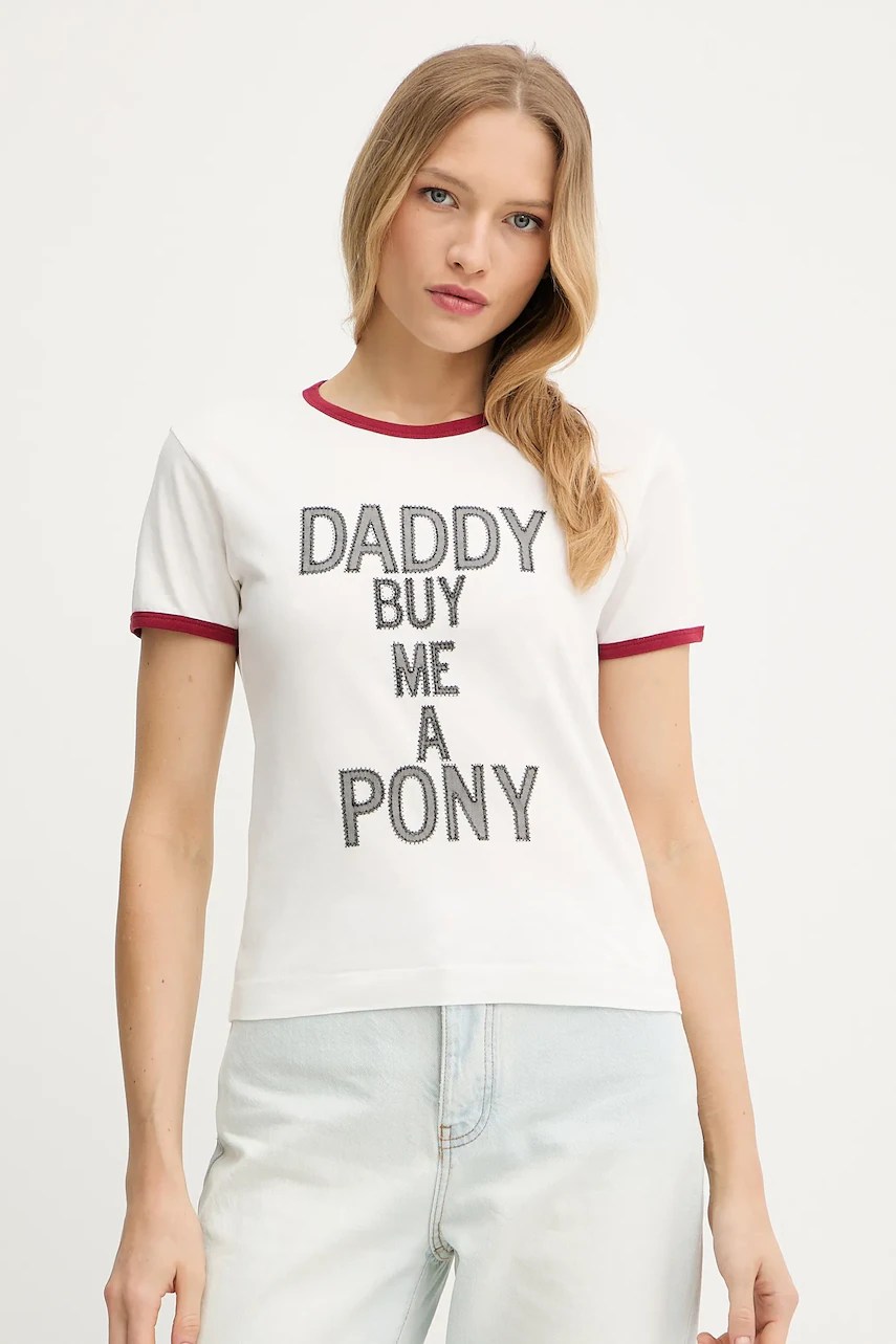 Tricou pinko din bumbac REIMAGINE de Patrick Mcdowell Tricou pinko din bumbac REIMAGINE de Patrick Mcdowell