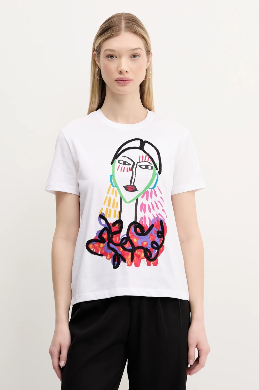 Tricou din bumbac desigual MISURI Tricou din bumbac desigual MISURI