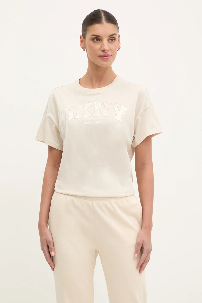 Tricou dkny din bumbac cu imprimeu Tricou dkny din bumbac cu imprimeu