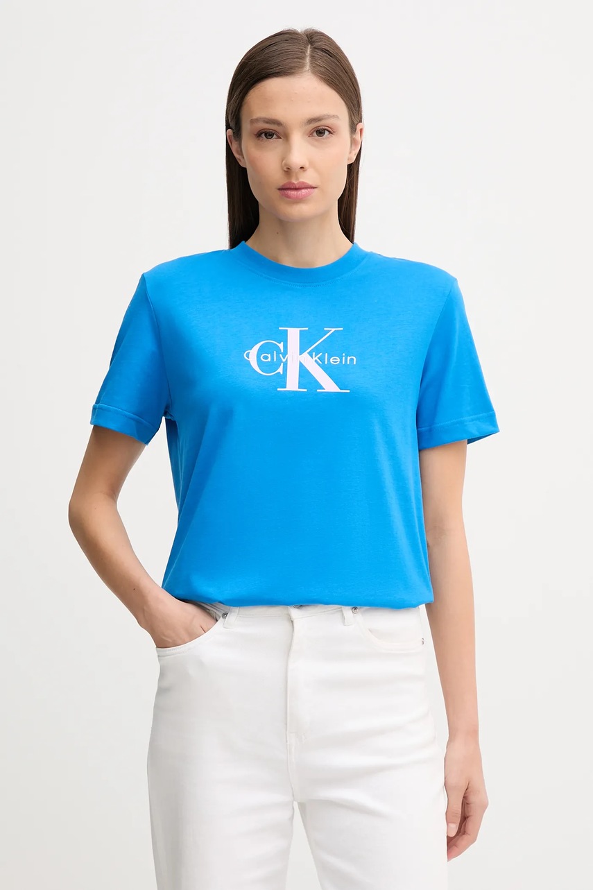 Tricou de damă calvin klein jeans din bumbac Tricou de damă calvin klein jeans din bumbac