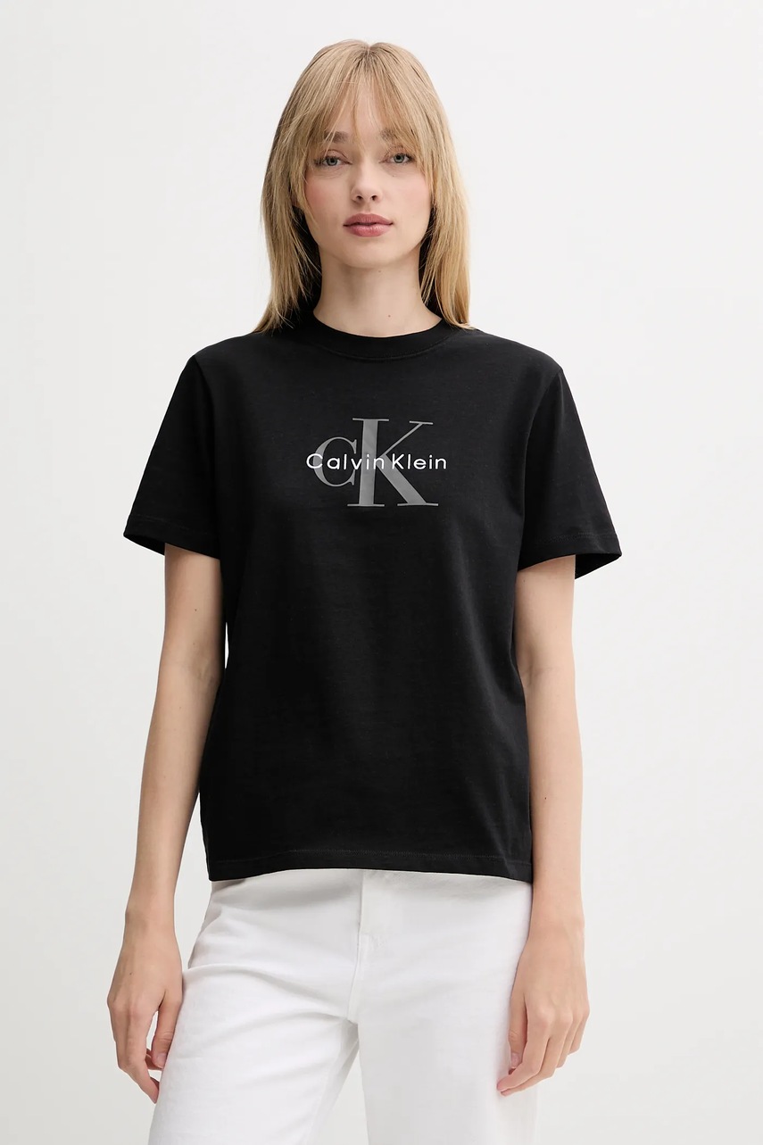 Tricou femei calvin klein jeans din bumbac Tricou femei calvin klein jeans din bumbac