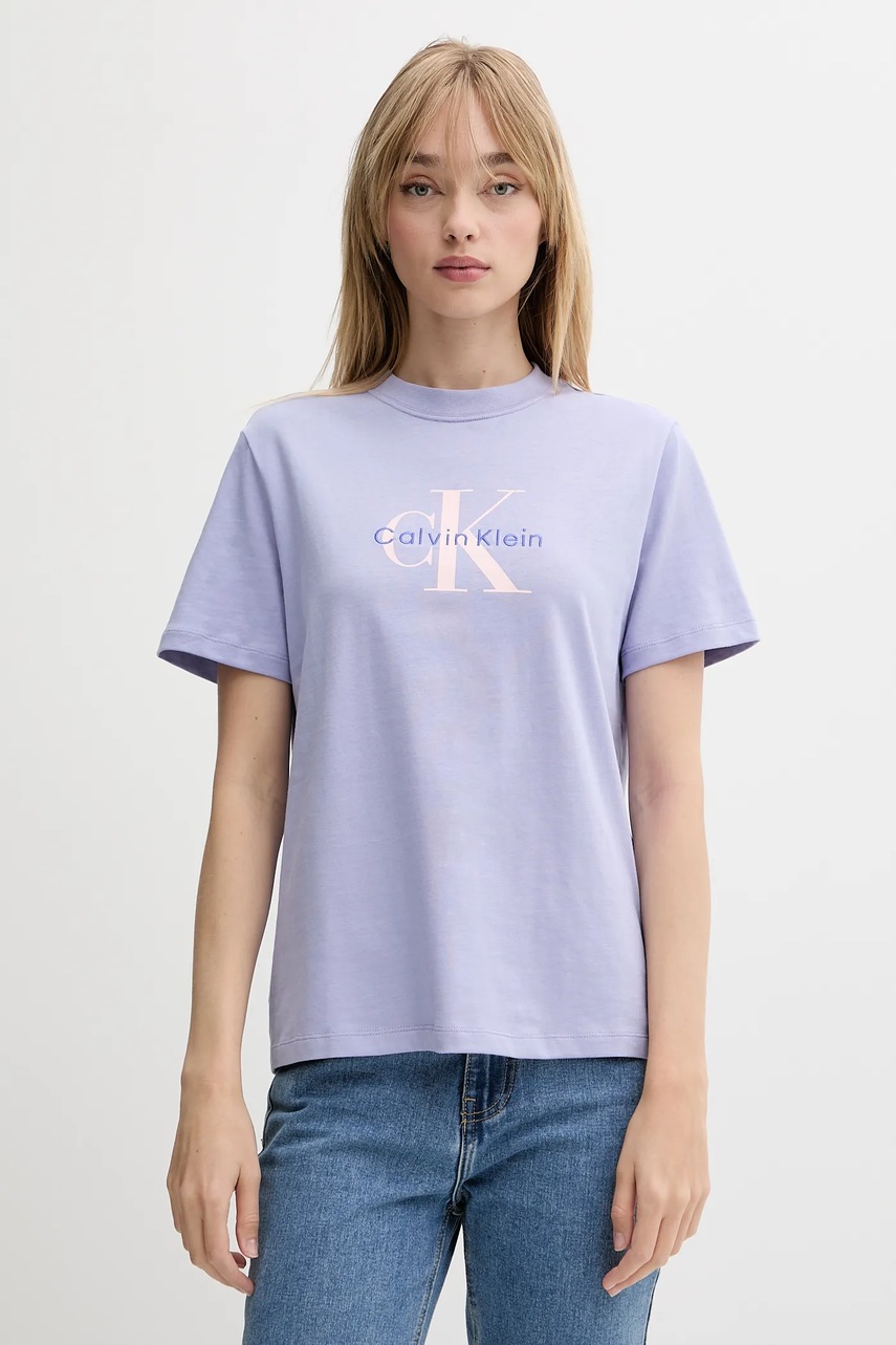 Tricou damă calvin klein jeans din bumbac Tricou damă calvin klein jeans din bumbac