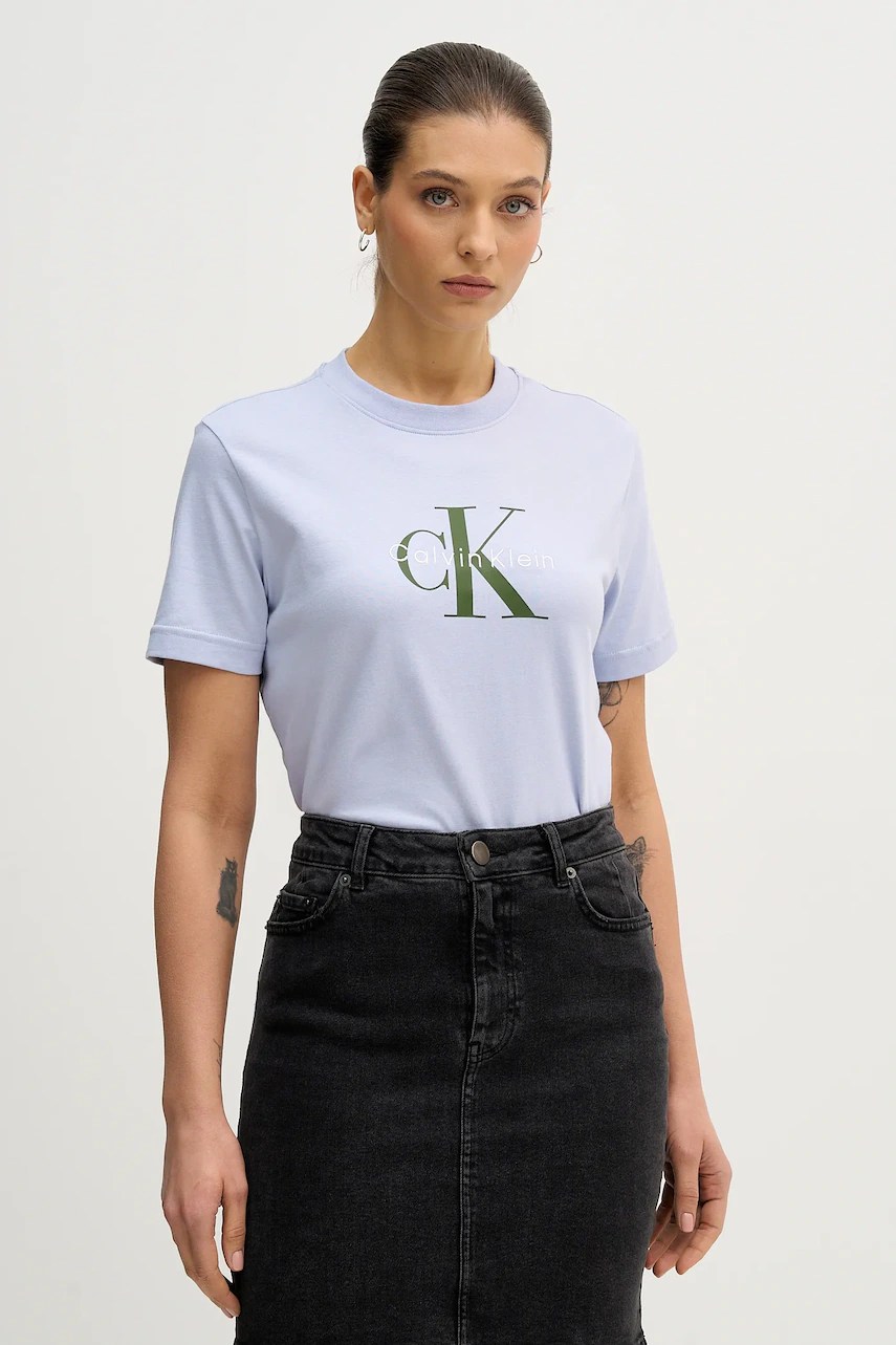 Tricou pentru femei calvin klein jeans din bumbac Tricou pentru femei calvin klein jeans din bumbac