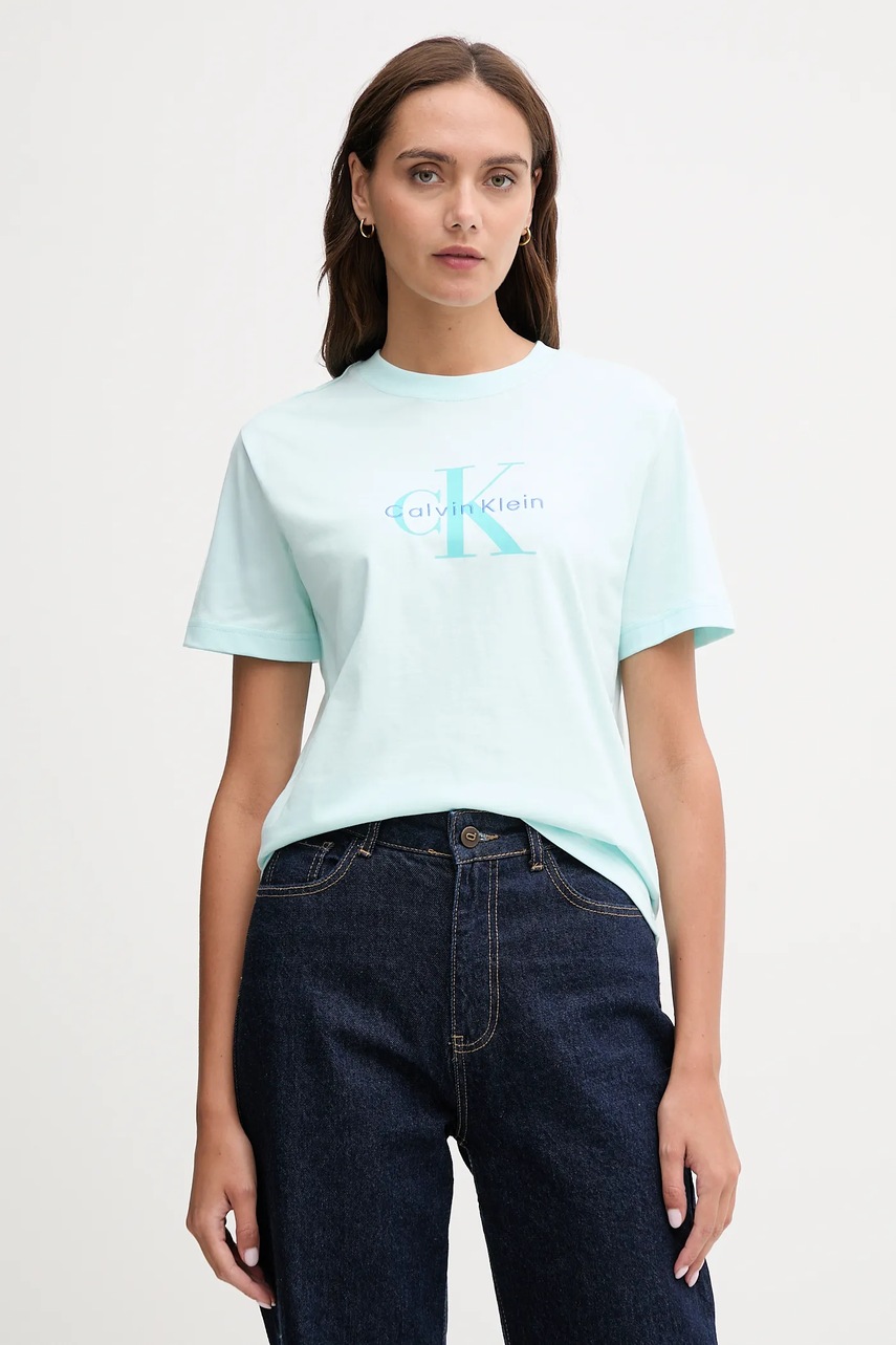 Tricou pentru femei calvin klein jeans din bumbac Tricou pentru femei calvin klein jeans din bumbac