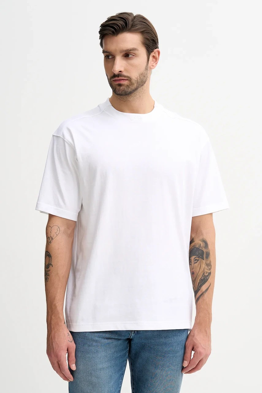 Tricou BOSS orange din bumbac te_dye Tricou BOSS orange din bumbac te_dye