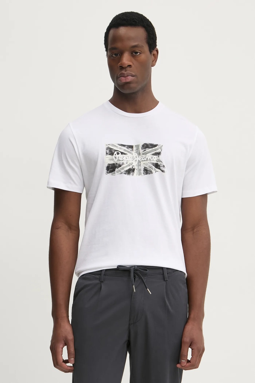 Tricou pepe jeans FLAG BW din bumbac Tricou pepe jeans FLAG BW din bumbac