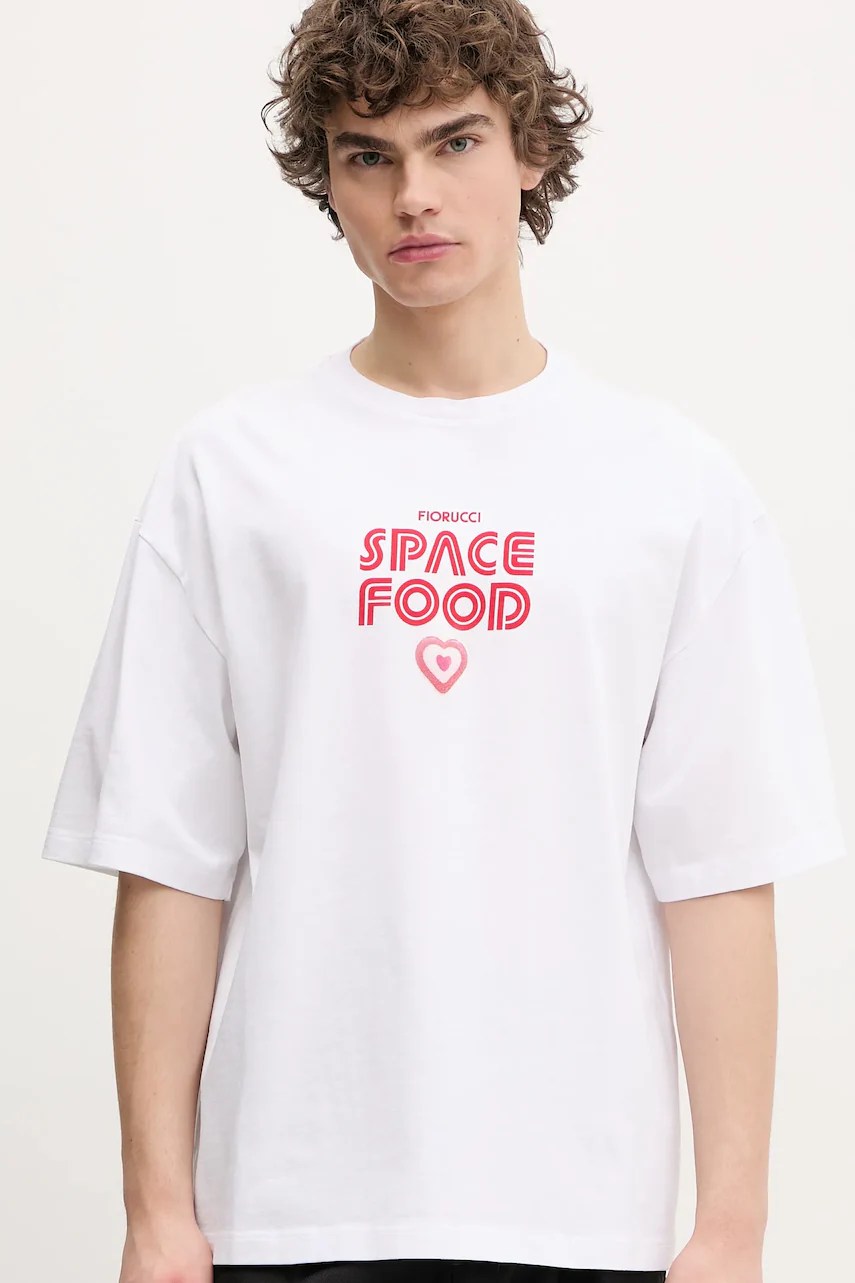 Tricou fiorucci space food print relaxed fit din bumbac Tricou fiorucci space food print relaxed fit din bumbac
