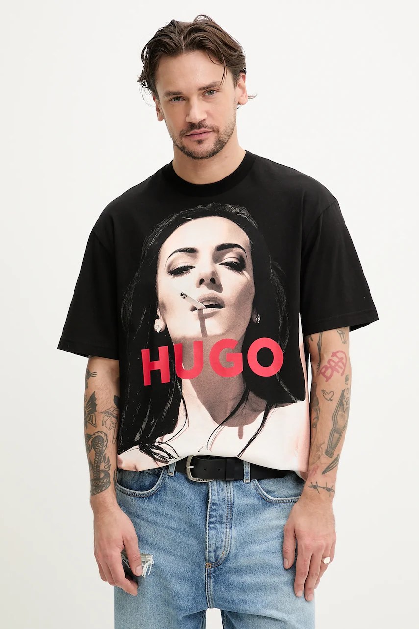 Tricou HUGO din bumbac Duwedie Tricou HUGO din bumbac Duwedie