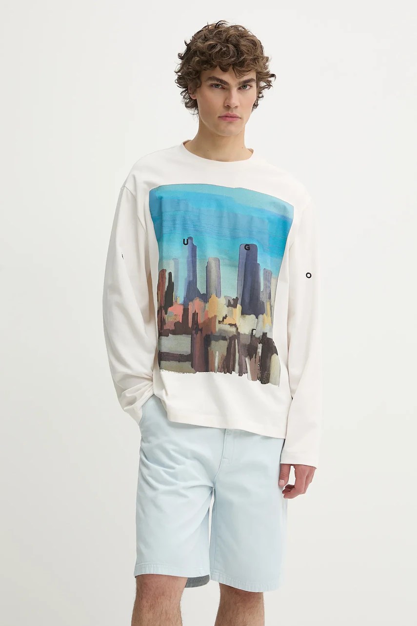 Tricou cu mânecă lungă HUGO din bumbac Tricou cu mânecă lungă HUGO din bumbac