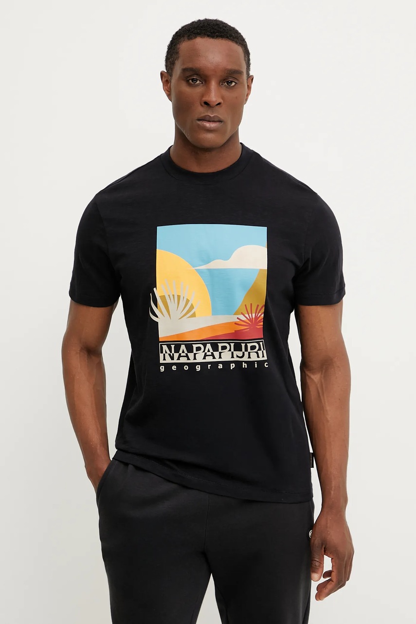 Tricou de bumbac napapijri s-arbia Tricou de bumbac napapijri s-arbia