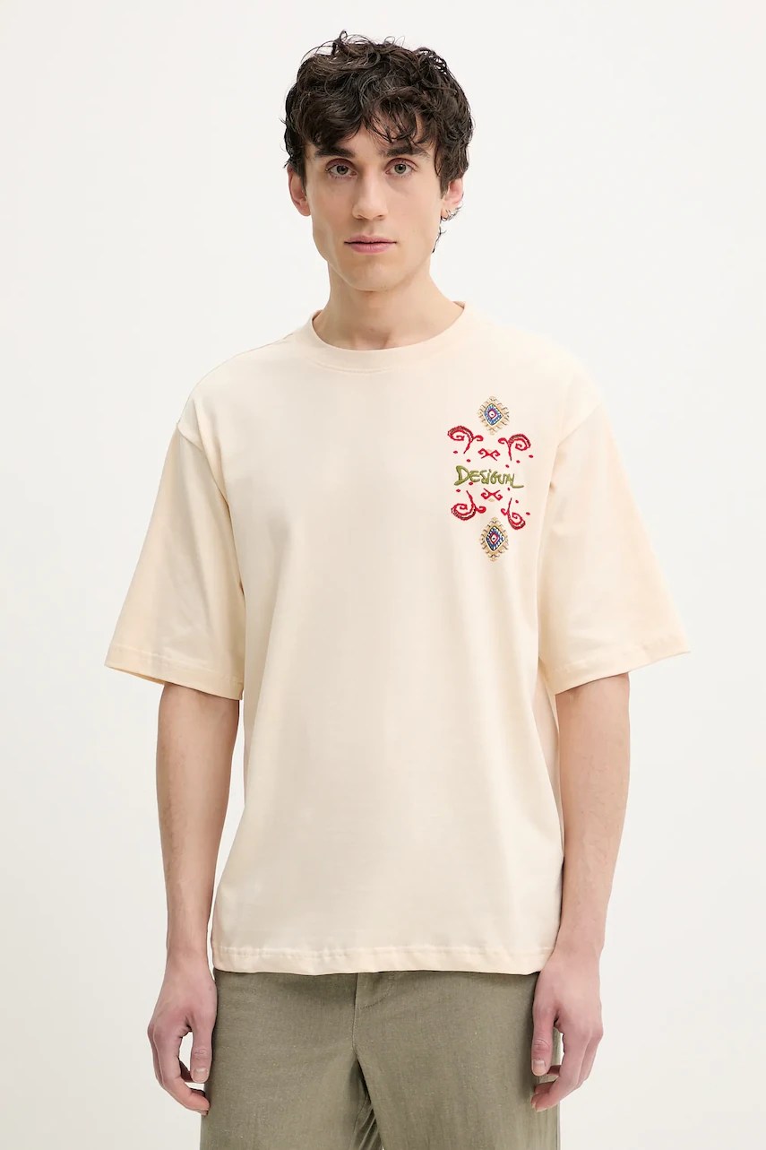 Tricou desigual din bumbac WISCONSIN Tricou desigual din bumbac WISCONSIN