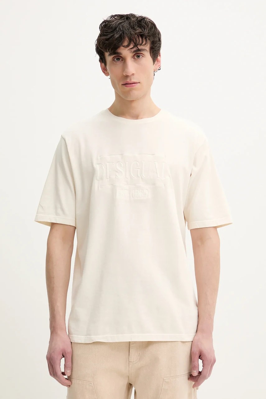 Tricou desigual din bumbac WASHINGTONEC Tricou desigual din bumbac WASHINGTONEC